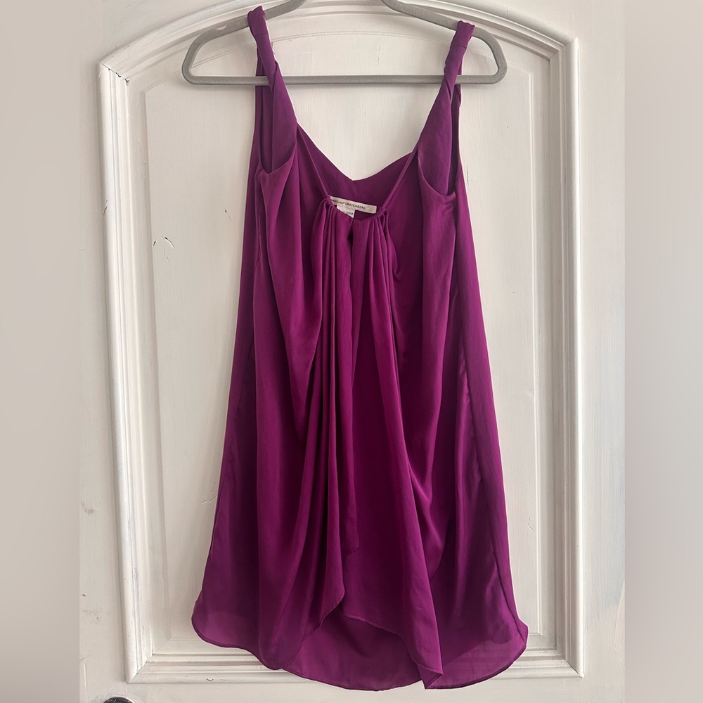 Diane von Furstenberg Purple Silk dress with beautiful draping